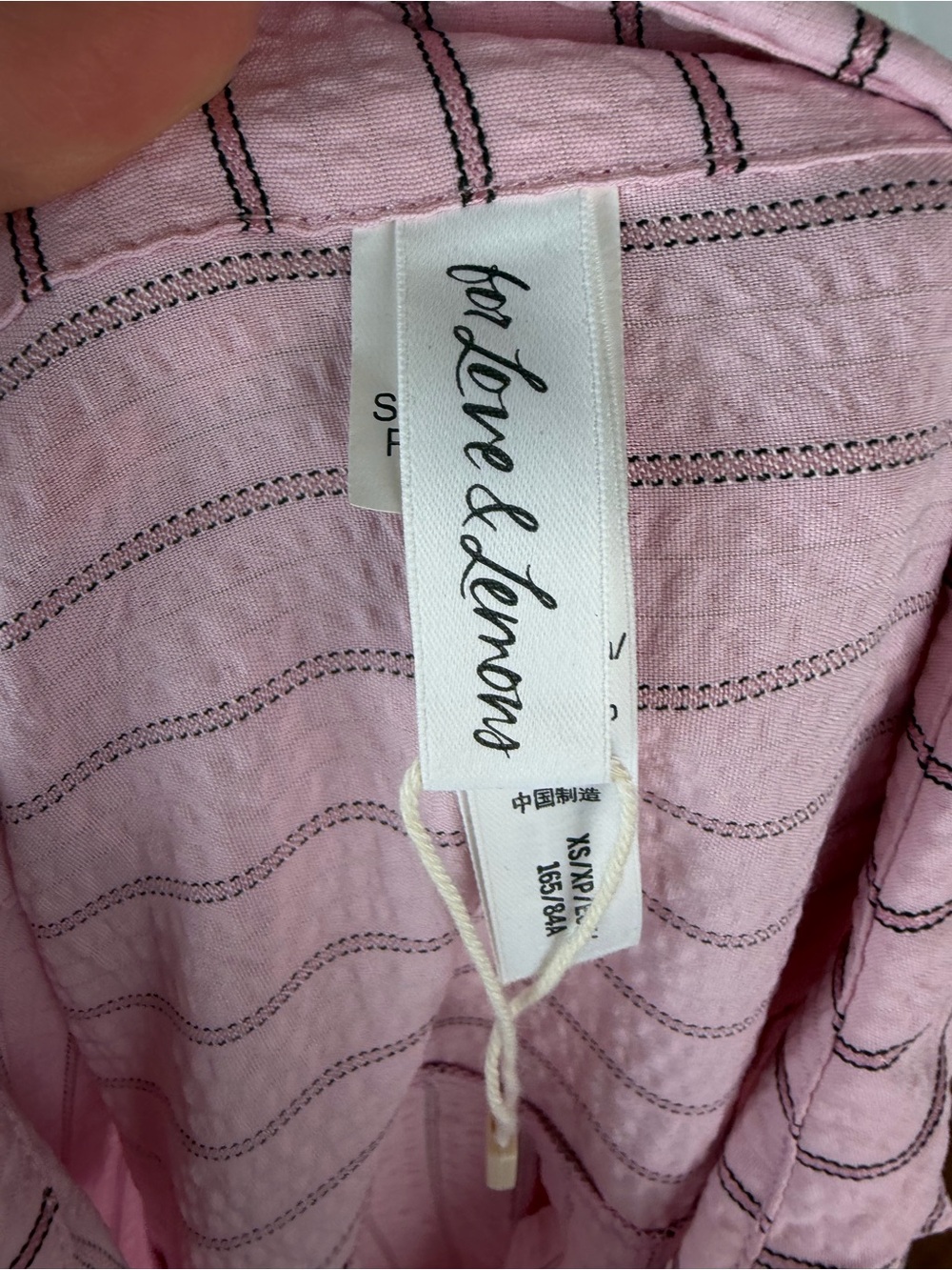 For Love & Lemons Mindy Button-Down Shirt Pink Size XS - Picture 8 of 9